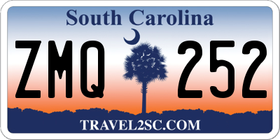 SC license plate ZMQ252