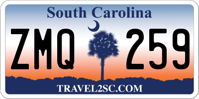 SC license plate ZMQ259