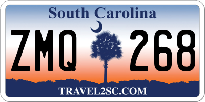 SC license plate ZMQ268