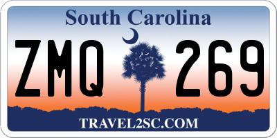 SC license plate ZMQ269