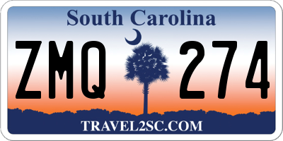 SC license plate ZMQ274
