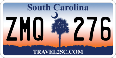 SC license plate ZMQ276