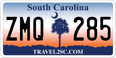 SC license plate ZMQ285