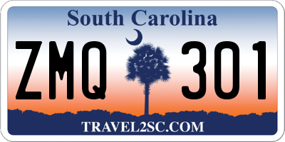 SC license plate ZMQ301