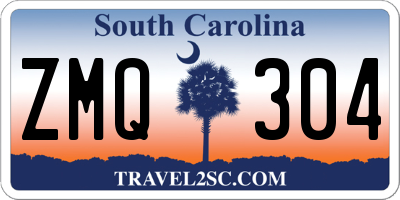 SC license plate ZMQ304