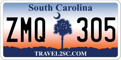 SC license plate ZMQ305