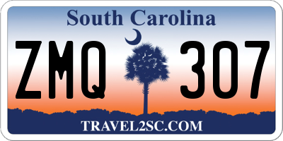 SC license plate ZMQ307