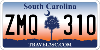 SC license plate ZMQ310