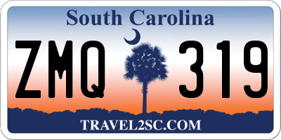 SC license plate ZMQ319