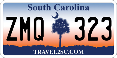 SC license plate ZMQ323
