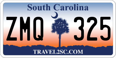 SC license plate ZMQ325