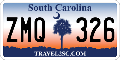 SC license plate ZMQ326