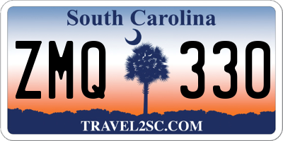 SC license plate ZMQ330