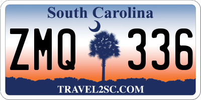 SC license plate ZMQ336
