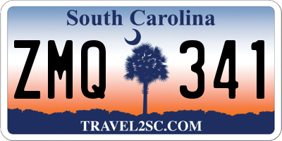 SC license plate ZMQ341
