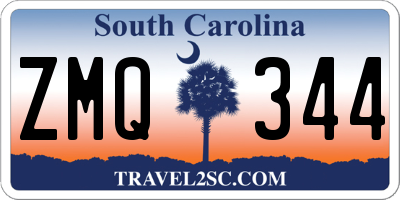 SC license plate ZMQ344