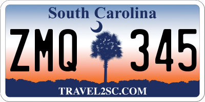 SC license plate ZMQ345