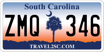 SC license plate ZMQ346