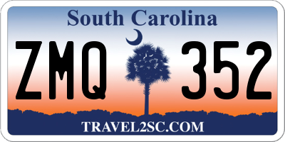 SC license plate ZMQ352