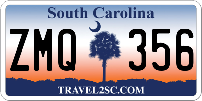 SC license plate ZMQ356