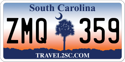 SC license plate ZMQ359