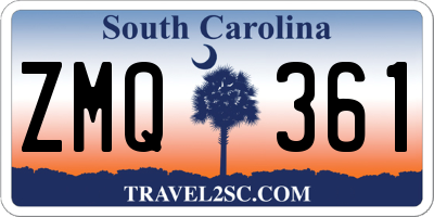 SC license plate ZMQ361