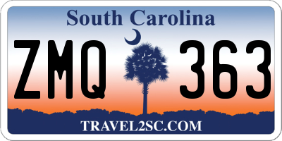 SC license plate ZMQ363