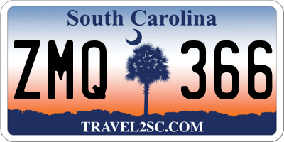 SC license plate ZMQ366