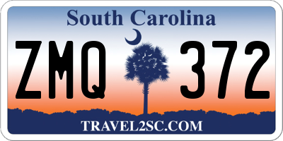 SC license plate ZMQ372