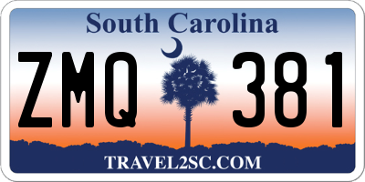 SC license plate ZMQ381