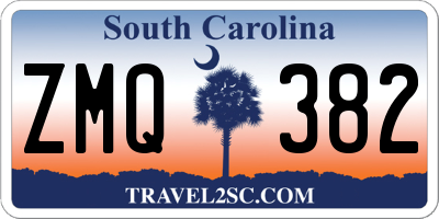 SC license plate ZMQ382