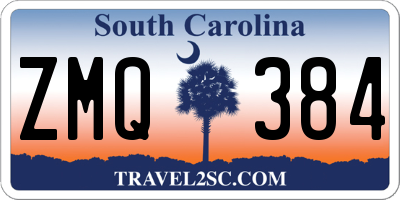 SC license plate ZMQ384