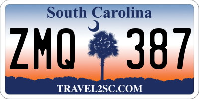SC license plate ZMQ387