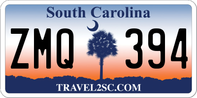 SC license plate ZMQ394
