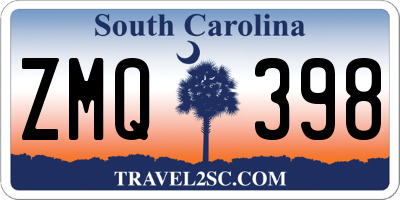 SC license plate ZMQ398