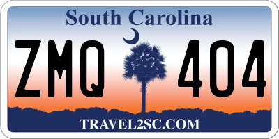 SC license plate ZMQ404