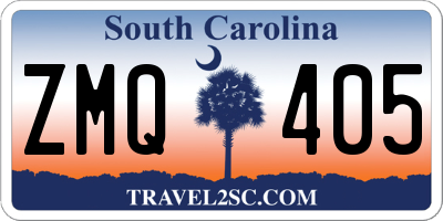 SC license plate ZMQ405