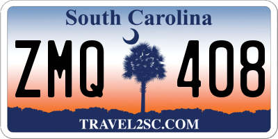 SC license plate ZMQ408