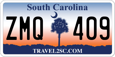 SC license plate ZMQ409