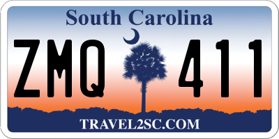 SC license plate ZMQ411