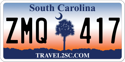 SC license plate ZMQ417