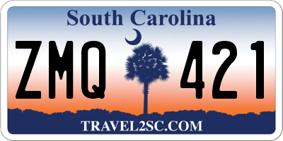 SC license plate ZMQ421