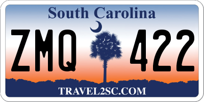 SC license plate ZMQ422
