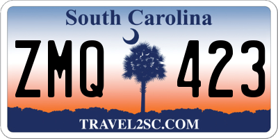 SC license plate ZMQ423