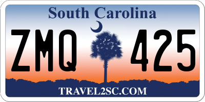 SC license plate ZMQ425