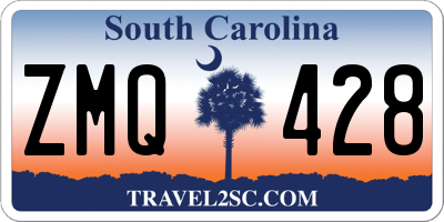 SC license plate ZMQ428