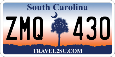 SC license plate ZMQ430