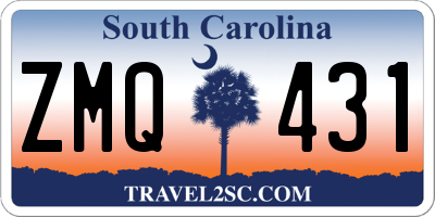 SC license plate ZMQ431