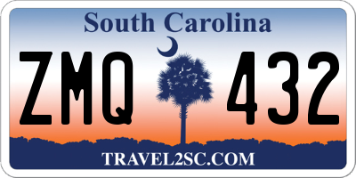 SC license plate ZMQ432