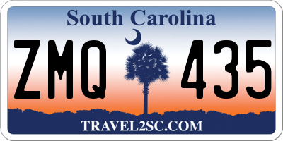 SC license plate ZMQ435